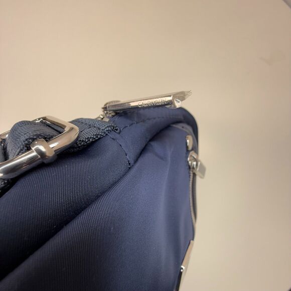 Calvin Klein Navy Blue Sussex Backpack Purse | Silver Hardware main image 7